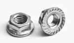 M5 flange nuts DIN 6923 A2 stainless steel with locking teeth